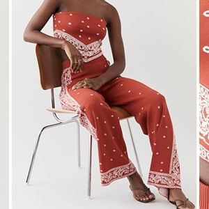 NWOT Bandana Bandeau & Pant Matching Set